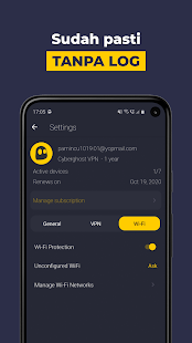 VPN CyberGhost: WiFi Aman Screenshot